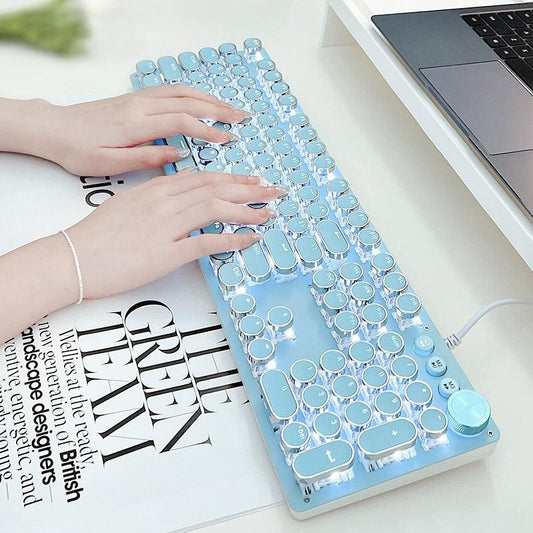 メカニカルキーボード|かっこういい・青色・ゲーム用・緑軸・使いやすい・手応えがよい・87キー/104キー - BicMart