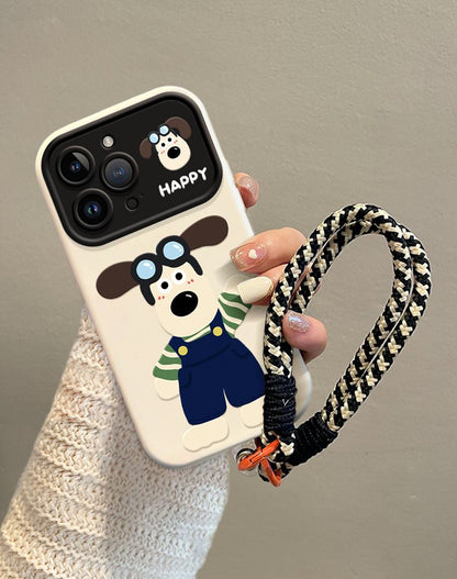 Wally and Gromit Funny Design Luxurious Smartphone Case with Drawstring Compatible with iPhone