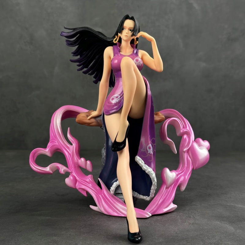 One Piece Series Figure Sitting Hancock Full Paint Electroplating Piano Bake Finish Figure Model