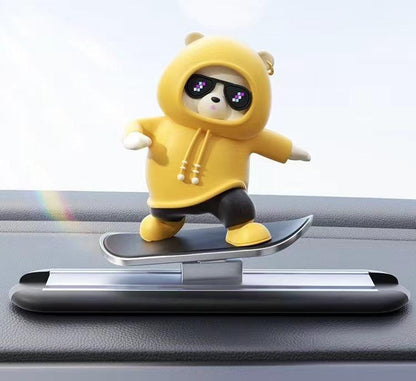 カー用品 車飾り 漫画クマ人形センターコンソール可愛いクマちゃん クリエイティブ車内アクセサリー