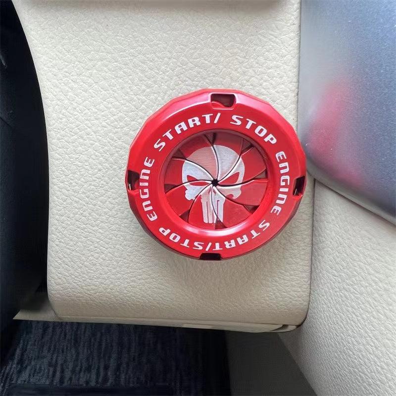 カー用品　車飾り物　車の改造ワンタッチスタートボタン点火スイッチ回転保護カバーオートバイスタートリング装飾