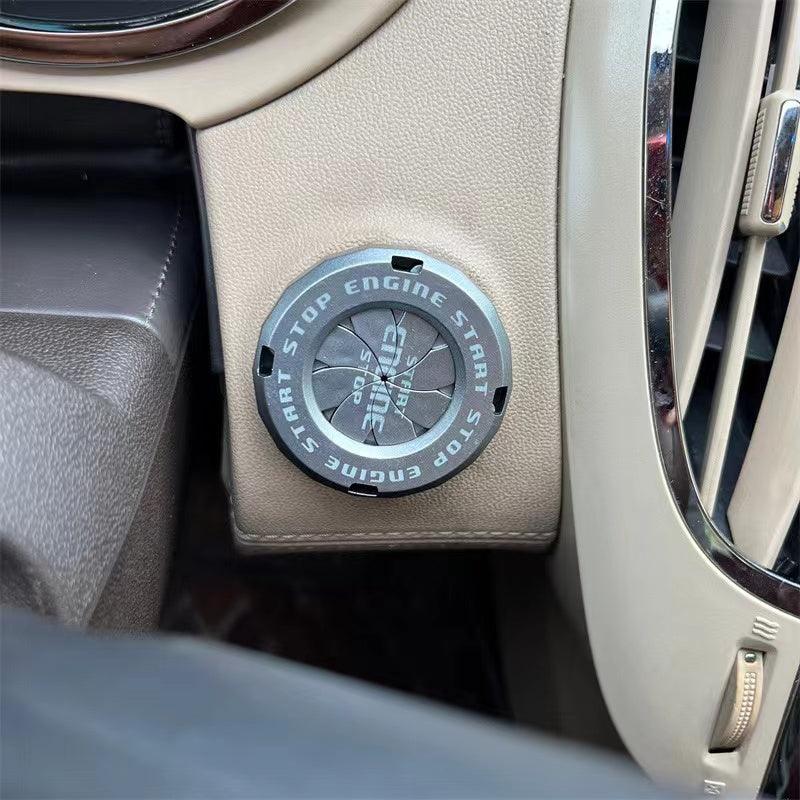 カー用品　車飾り物　車の改造ワンタッチスタートボタン点火スイッチ回転保護カバーオートバイスタートリング装飾