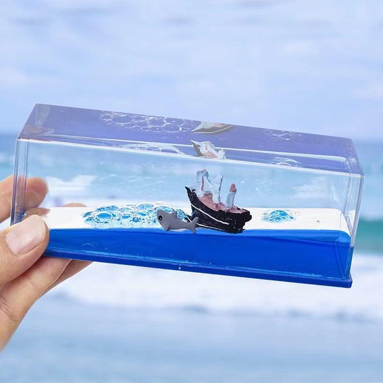 カー用品  車飾り物 流体ドリフトボトル｜誕生日プレゼント・デスクトップ装飾・タイタニック号・船・デスクトップアイテム