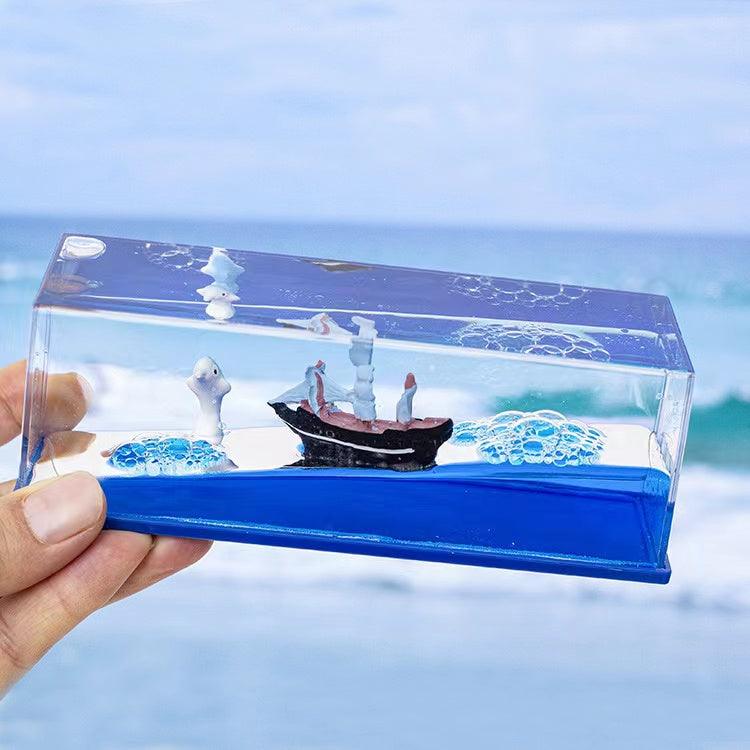 カー用品  車飾り物 流体ドリフトボトル｜誕生日プレゼント・デスクトップ装飾・タイタニック号・船・デスクトップアイテム