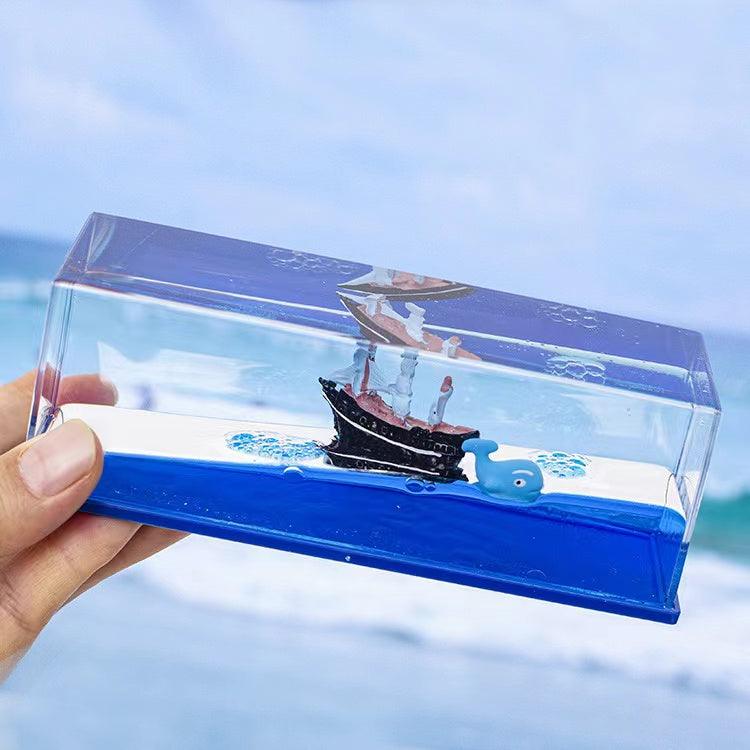 カー用品  車飾り物 流体ドリフトボトル｜誕生日プレゼント・デスクトップ装飾・タイタニック号・船・デスクトップアイテム