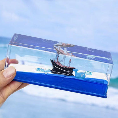 カー用品  車飾り物 流体ドリフトボトル｜誕生日プレゼント・デスクトップ装飾・タイタニック号・船・デスクトップアイテム