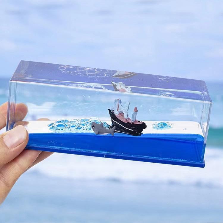 カー用品  車飾り物 流体ドリフトボトル｜誕生日プレゼント・デスクトップ装飾・タイタニック号・船・デスクトップアイテム