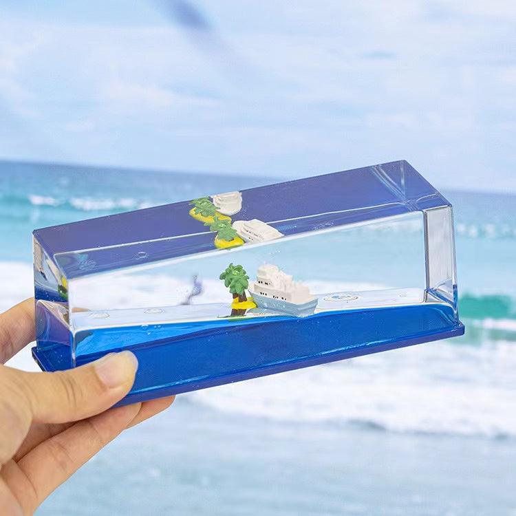 カー用品  車飾り物 流体ドリフトボトル｜誕生日プレゼント・デスクトップ装飾・タイタニック号・船・デスクトップアイテム