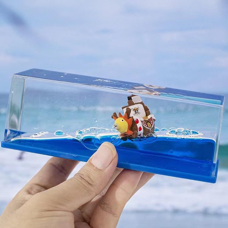 カー用品  車飾り物 流体ドリフトボトル｜誕生日プレゼント・デスクトップ装飾・タイタニック号・船・デスクトップアイテム