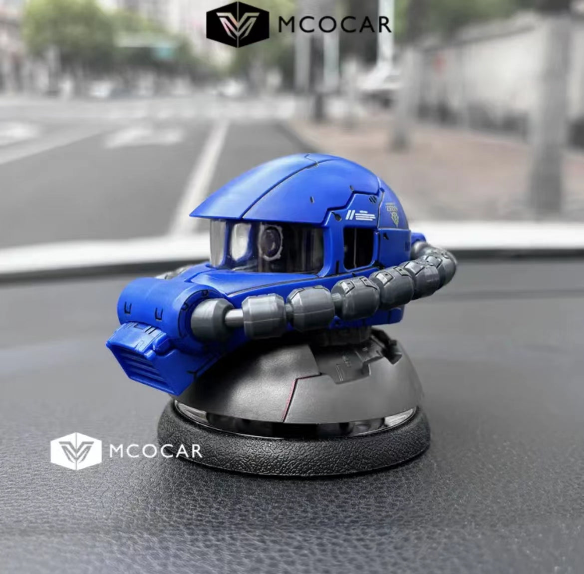 ガンダム車載用フィギュアカーエアフレッシュナー、クリエイティブモデル内装、初代ザクヘッド、耐高温ダッシュボードオーナメント