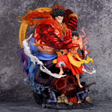 One Piece Series Figure Ryufugen Wano Country Acala Luffy Model Figurine Two-headed Switchable