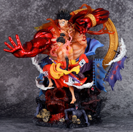 One Piece Series Figure Ryufugen Wano Country Acala Luffy Model Figurine Two-headed Switchable