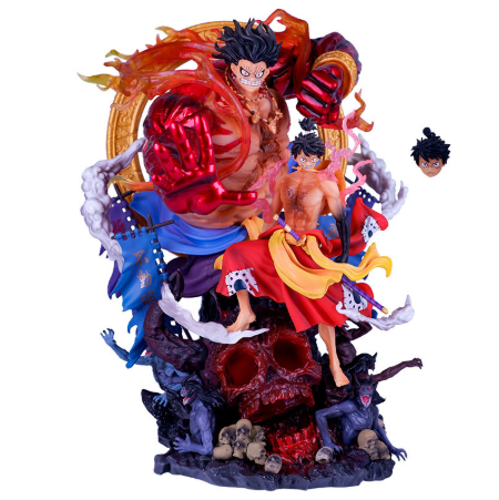 One Piece Series Figure Ryufugen Wano Country Acala Luffy Model Figurine Two-headed Switchable