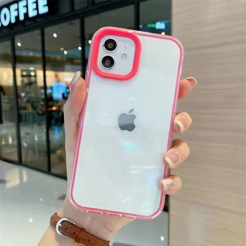 スマホケース 背面が透明  耐衝撃・防振性能に優れ、高級感あふれるスマホケースで、iPhone に対応