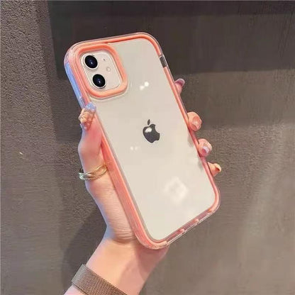 スマホケース 背面が透明  耐衝撃・防振性能に優れ、高級感あふれるスマホケースで、iPhone に対応