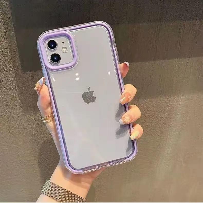スマホケース 背面が透明  耐衝撃・防振性能に優れ、高級感あふれるスマホケースで、iPhone に対応