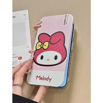 本型スマホケース  ハローキティテーマ 手帳型スマホケース  キャラクターの柔らかい 折りたたみ式 ノート型 スマホケース  iPhone に対応