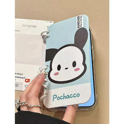 本型スマホケース  ハローキティテーマ 手帳型スマホケース  キャラクターの柔らかい 折りたたみ式 ノート型 スマホケース  iPhone に対応