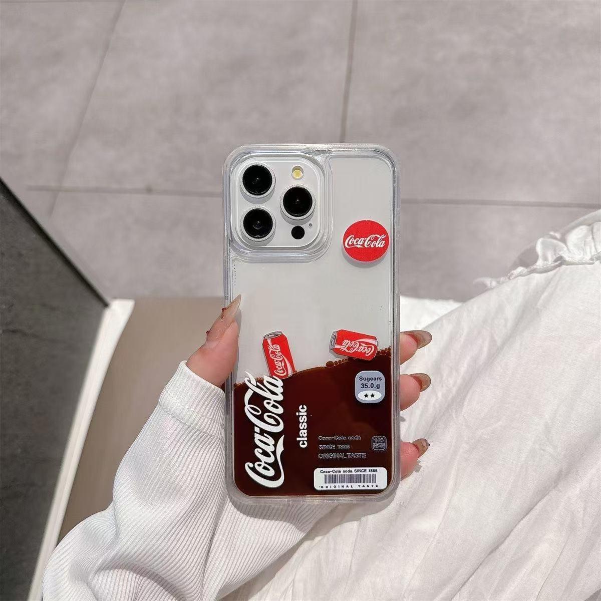 スマホケース 砂流れコーラシリーズ  耐衝撃・防振性能に優れ、高級感あふれるスマホケースで、iPhone に対応