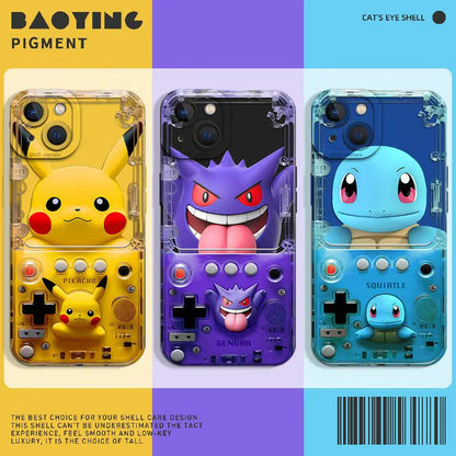 スマホケース  ポケモンゲーム機のデザイン　全10種類　  耐衝撃・防振性能に優れ、高級感あふれるスマホケースで、iPhone に対応