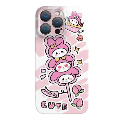 スマホケース ハローキティのつなぎテーマ  耐衝撃・防振性能に優れ、高級感あふれるスマホケースで、iPhone に対応
