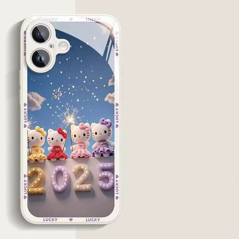 スマホケース  ハローキティ やクロミのファンテーマ、2025限定版 全10種類 耐衝撃・防振性能に優れ、高級感あふれるスマホケースで、iPhone に対応