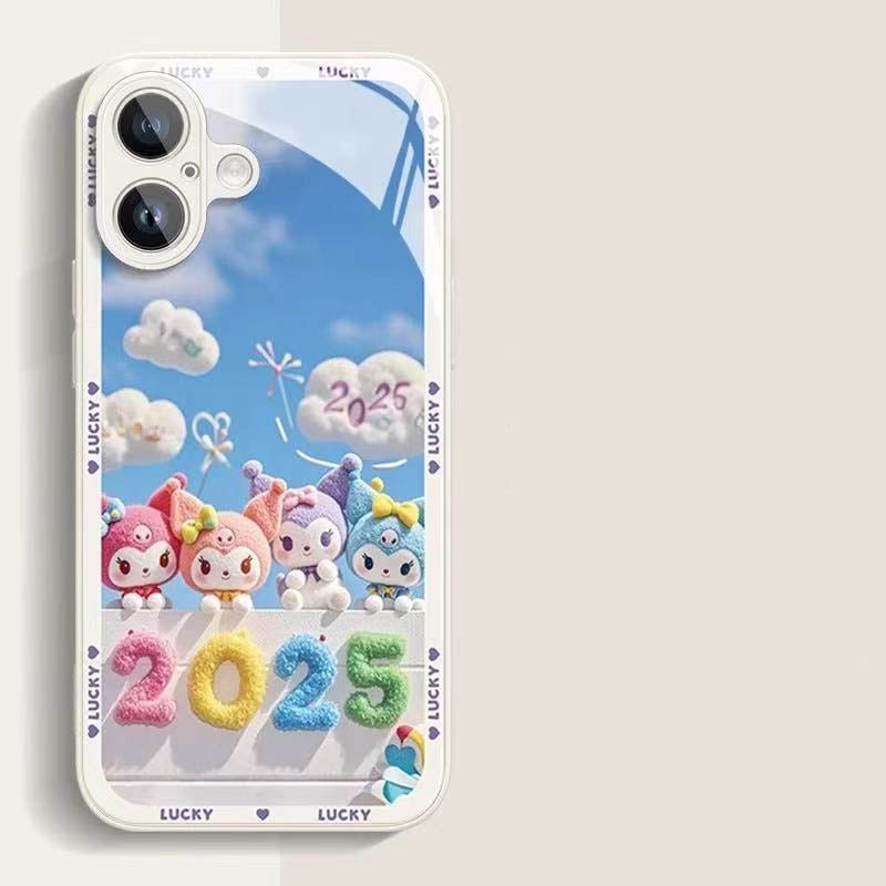 スマホケース  ハローキティ やクロミのファンテーマ、2025限定版 全10種類 耐衝撃・防振性能に優れ、高級感あふれるスマホケースで、iPhone に対応
