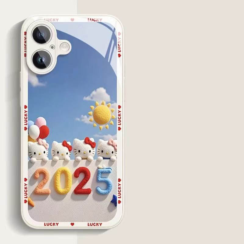 スマホケース  ハローキティ やクロミのファンテーマ、2025限定版 全10種類 耐衝撃・防振性能に優れ、高級感あふれるスマホケースで、iPhone に対応