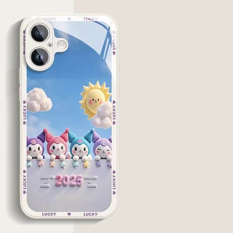 スマホケース  ハローキティ やクロミのファンテーマ、2025限定版 全10種類 耐衝撃・防振性能に優れ、高級感あふれるスマホケースで、iPhone に対応