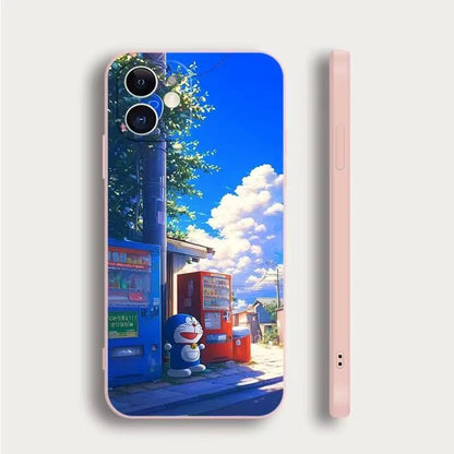 スマホケース  ドラえもんの魅力を高級感溢れるデザイン、  耐衝撃・防振性能に優れ、高級感あふれるスマホケースで、iPhone に対応
