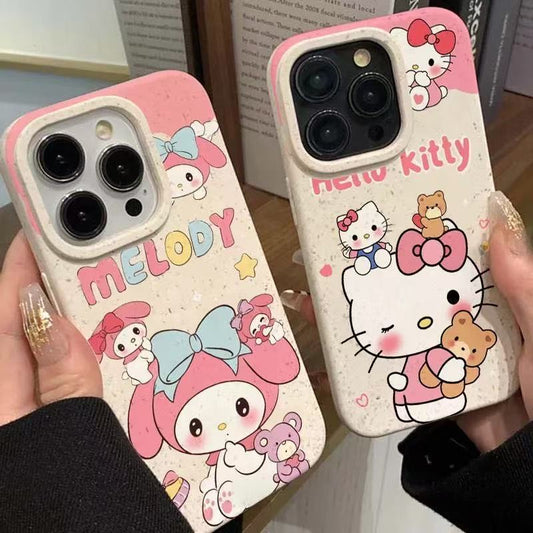 スマホケース  ハローキティテーマ、  耐衝撃・防振性能に優れ、高級感あふれるスマホケースで、iPhone に対応