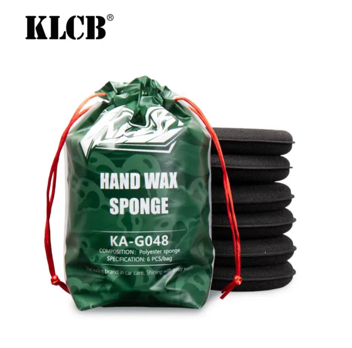 カー用品 KLCB 自動車 ワックス コーティング 手動工具 円形プレスエッジ 良質ブロック固形ワックスコーティングワックス スポンジ（ 6個入り）