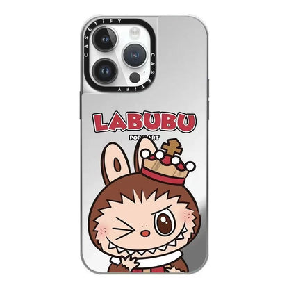 スマホケース  labubuテーマ  耐衝撃・防振性能に優れ、高級感あふれるスマホケースで、iPhone に対応