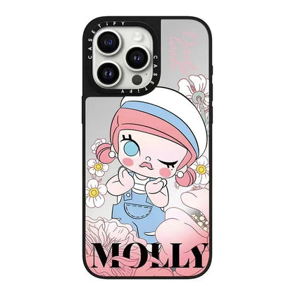 スマホケース  labubuとmollyテーマ  耐衝撃・防振性能に優れ、高級感あふれるスマホケースで、iPhone に対応