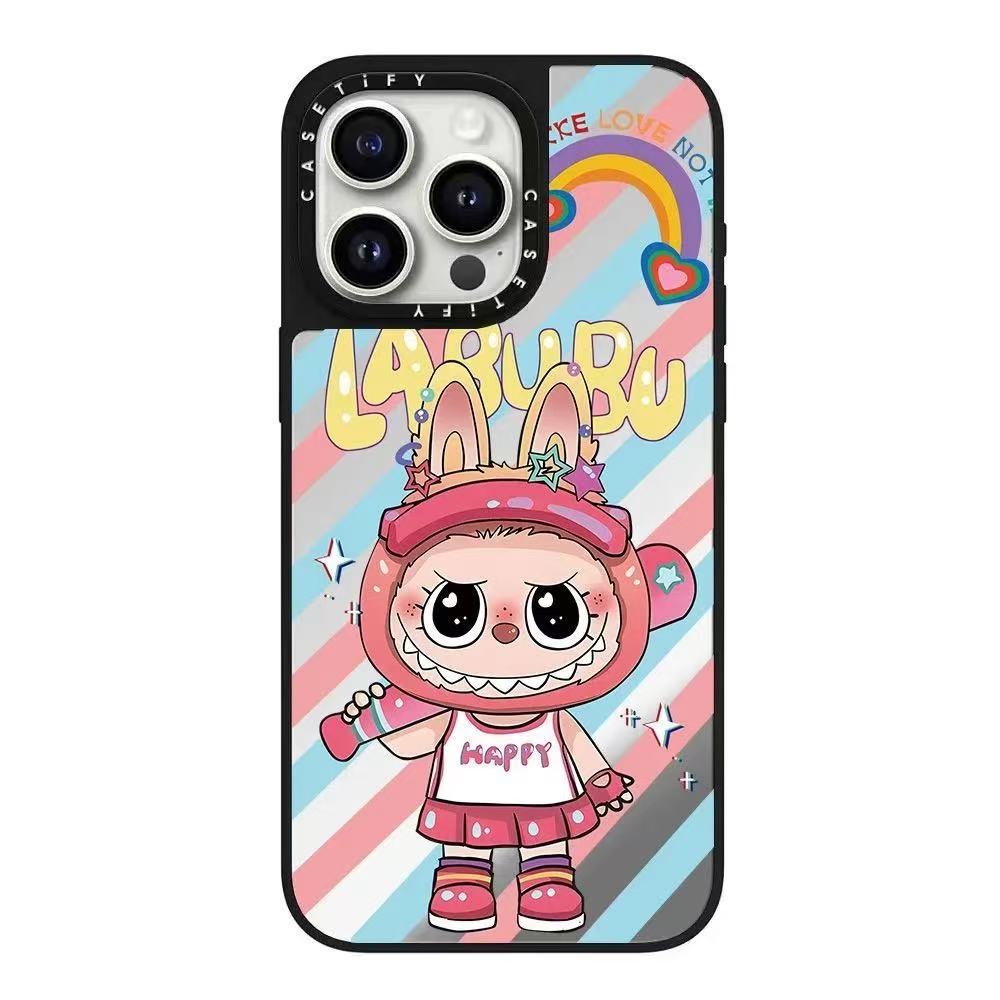 スマホケース  labubuとmollyテーマ  耐衝撃・防振性能に優れ、高級感あふれるスマホケースで、iPhone に対応