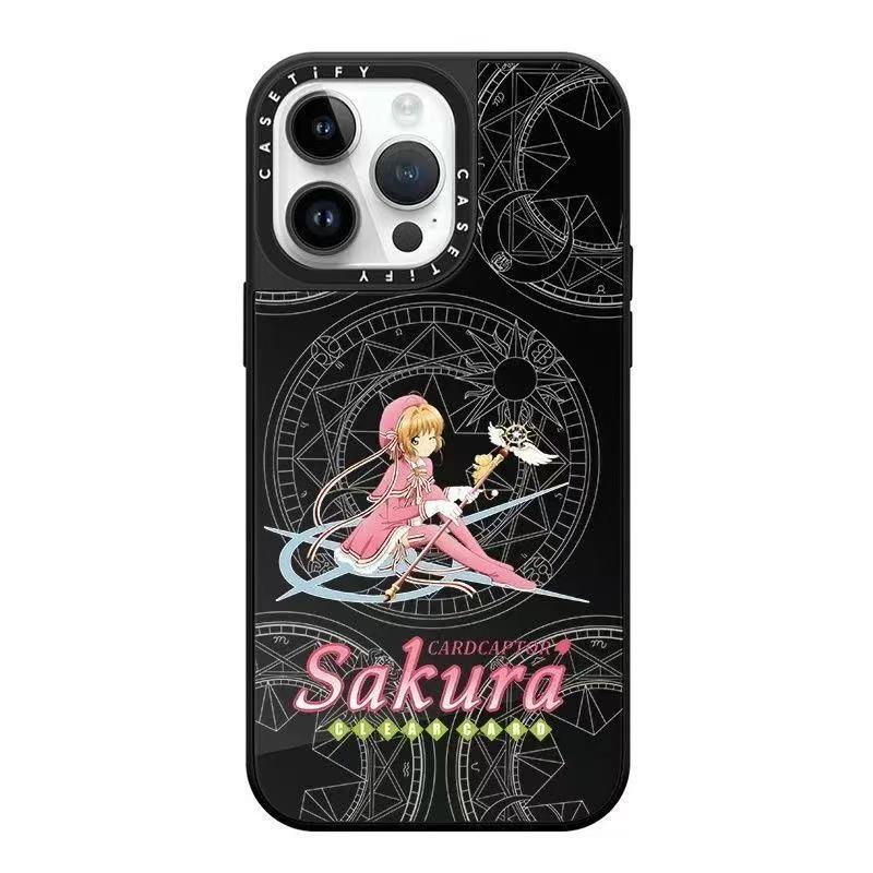 スマホケース  『カードキャプターさくら』の世界テーマ  耐衝撃・防振性能に優れ、高級感あふれるスマホケースで、iPhone に対応