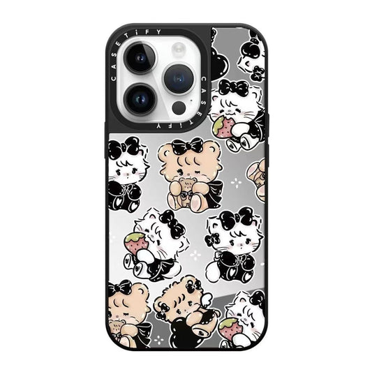 スマホケース  萌えネコテーマ  耐衝撃・防振性能に優れ、高級感あふれるスマホケースで、iPhone に対応