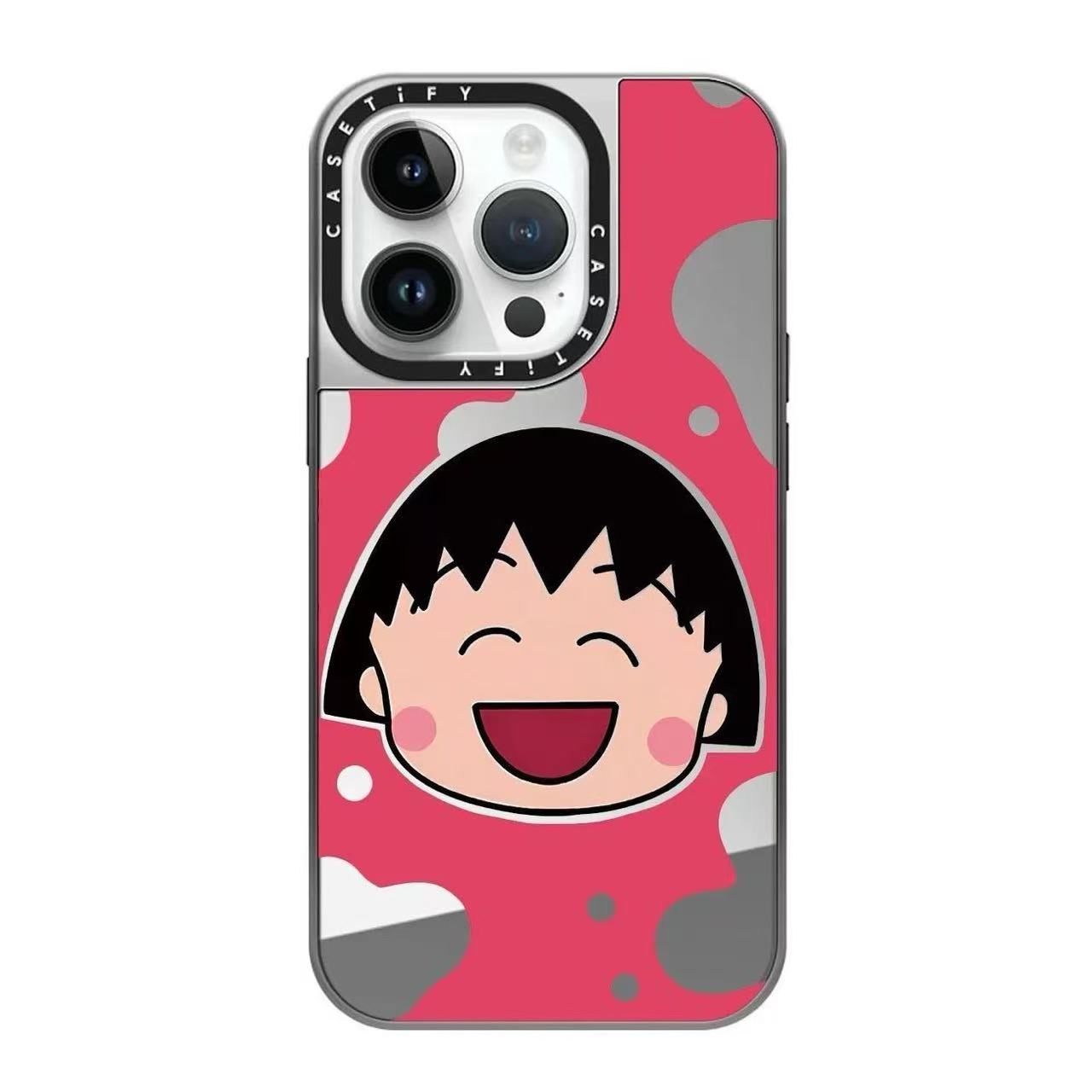 スマホケース  ちびまる子ちゃんテーマ  耐衝撃・防振性能に優れ、高級感あふれるスマホケースで、iPhone に対応