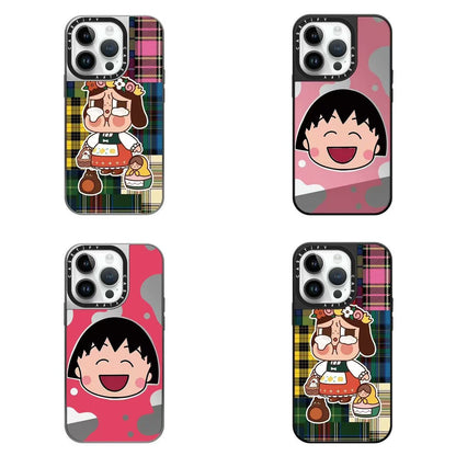 スマホケース  ちびまる子ちゃんテーマ  耐衝撃・防振性能に優れ、高級感あふれるスマホケースで、iPhone に対応
