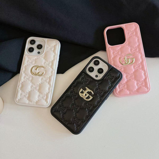 スマホケース  ダブルG   耐衝撃・防振性能に優れ、高級感あふれるスマホケースで、iPhone に対応