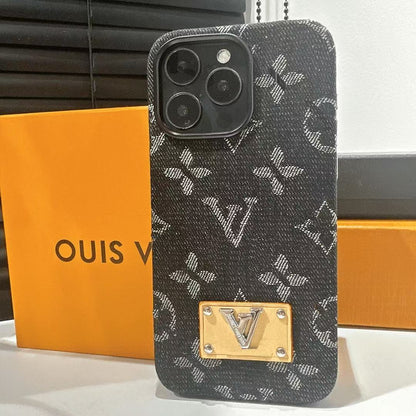 スマホケース デニムスタイル ダブルVL  耐衝撃・防振性能に優れ、高級感あふれるスマホケースで、iPhone に対応