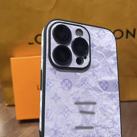 スマホケース レーザーレザー ダブルVL  耐衝撃・防振性能に優れ、高級感あふれるスマホケースで、iPhone に対応
