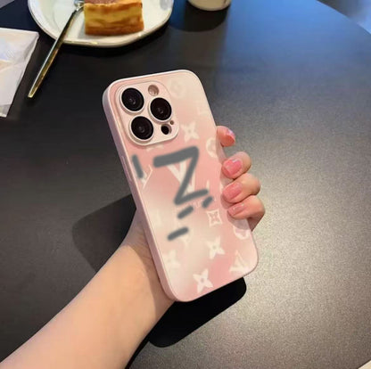 スマホケース  ガラス質感  ダブルV レンズ保護付き 耐衝撃・防振性能に優れ、高級感あふれるスマホケースで、iPhone に対応