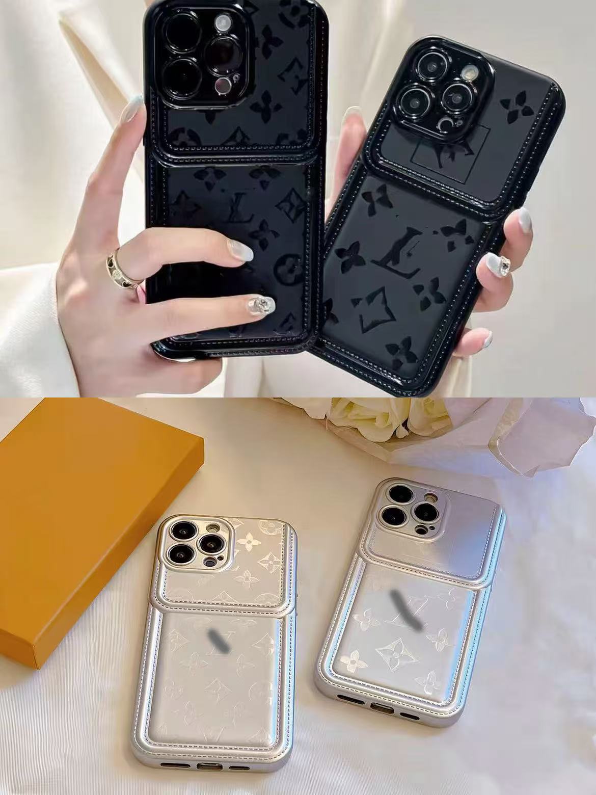 スマホケース  高級感  ダブルＶ  耐衝撃・防振性能に優れ、高級感あふれるスマホケースで、iPhone に対応