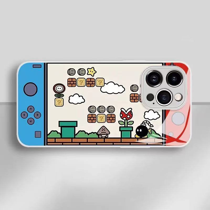 スマホケース  マリオゲーム機をテーマにしたスマホケースです！  耐衝撃・防振性能に優れ、高級感あふれるスマホケースで、iPhone に対応