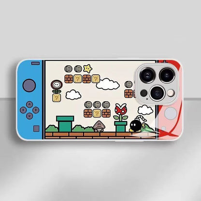 スマホケース  マリオゲーム機をテーマにしたスマホケースです！  耐衝撃・防振性能に優れ、高級感あふれるスマホケースで、iPhone に対応