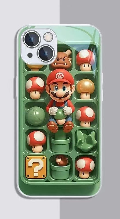 スマホケース  マリオをテーマにしたスマホケース！  耐衝撃・防振性能に優れ、高級感あふれるスマホケースで、iPhone に対応