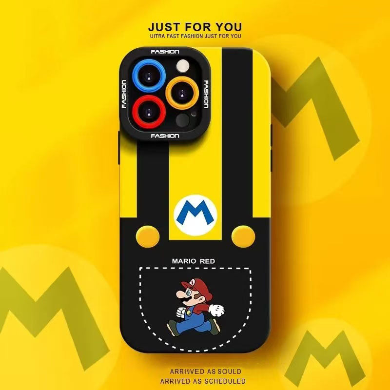 スマホケース  マリオをテーマにしたスマホケース！  耐衝撃・防振性能に優れ、高級感あふれるスマホケースで、iPhone に対応