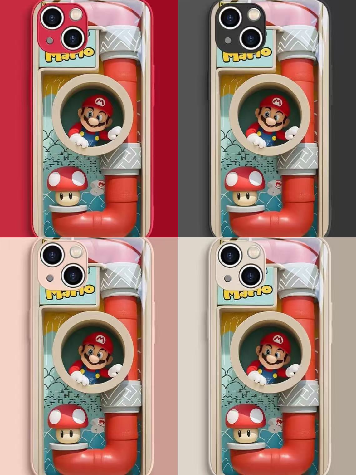 スマホケース  マリオをテーマにしたスマホケース！  耐衝撃・防振性能に優れ、高級感あふれるスマホケースで、iPhone に対応