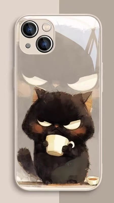 スマホケース  可愛い猫をテーマにしたスマホケース！  耐衝撃・防振性能に優れ、高級感あふれるスマホケースで、iPhone に対応